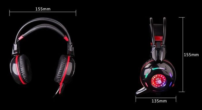 Гарнітура Bloody G300 (Black+Red)