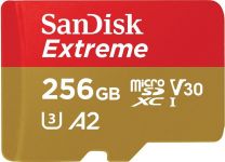 Карта пам`ятi MicroSDXC 256GB C10 UHS-I SanDisk Extreme V30 U3 R190/W130MB/s + SD (SDSQXAV-256G-GN6MA)