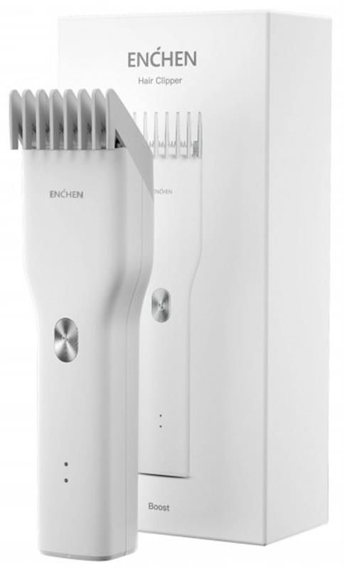 Машинка для стрижки Enchen Boost White Set + Пеньюар і ножниці