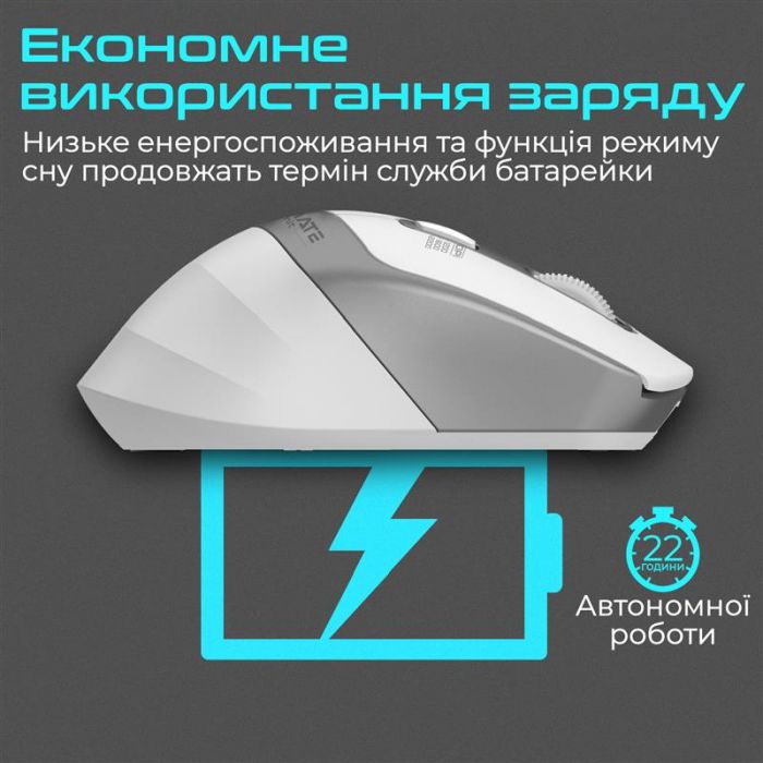 Миша бездротова Promate Samit White