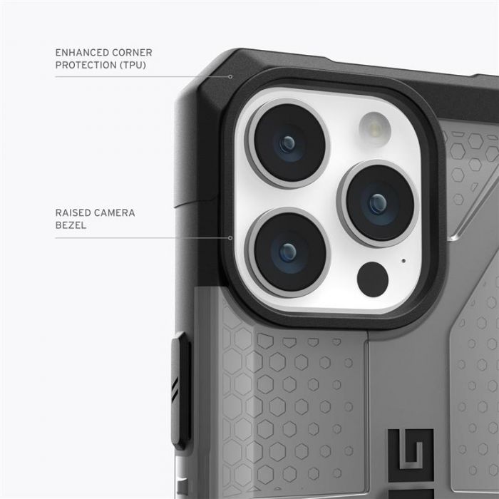 Чохол-накладка Urban Armor Gear Plasma для Apple iPhone 15 Pro Max Ash (114304113131)