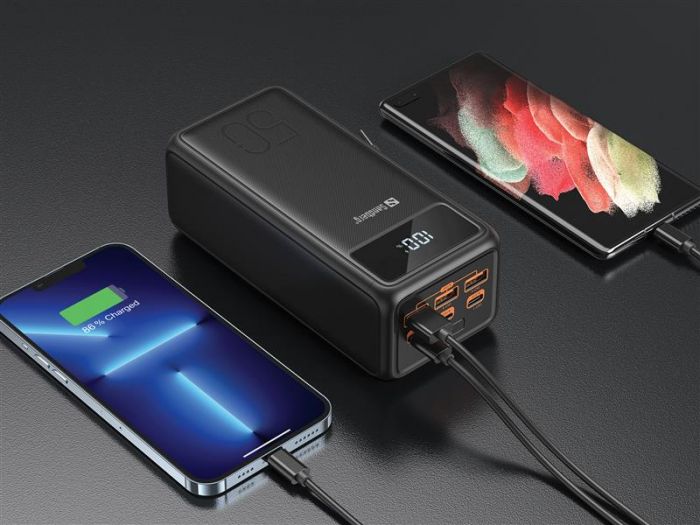 Універсальна мобільна батарея Sandberg Powerbank 50000mAh, USB-C PD 130W, Black (420-75)