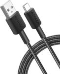 Кабель Anker 322 USB-A - USB-C, 0.9 м, Black (A81H5G11)