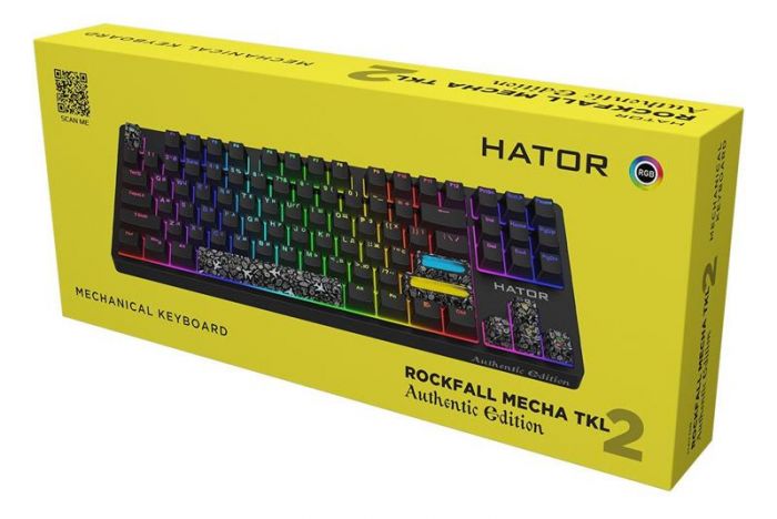 Клавіатура Hator Rockfall 2 Mecha TKL Authentic Edition Black (HTK-530)