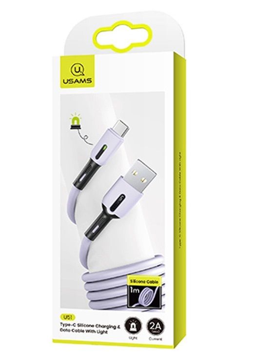 Кабель Usams US-SJ433 USB - USB Type-C (M/M), 1 м, Purple (SJ433USB04)