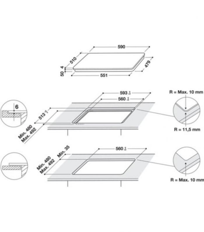 Варильна поверхня Whirlpool WSQ4860NE