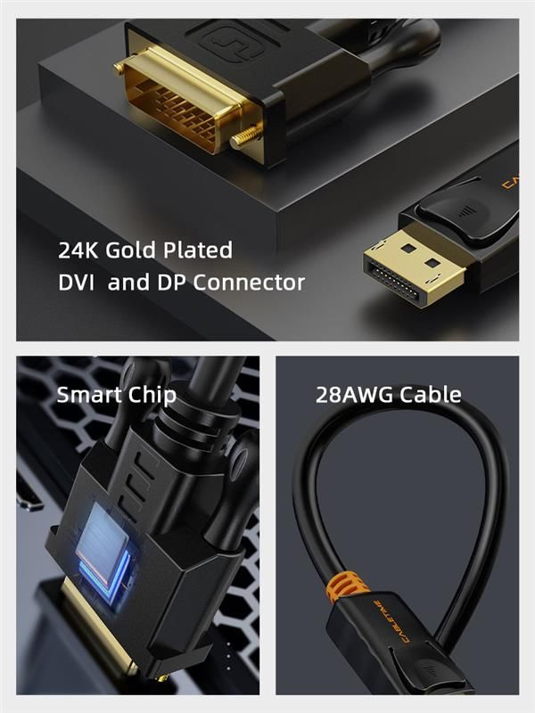 Кабель Cabletime DisplayPort - DVI (M/M), 1.8 м (CD34K)