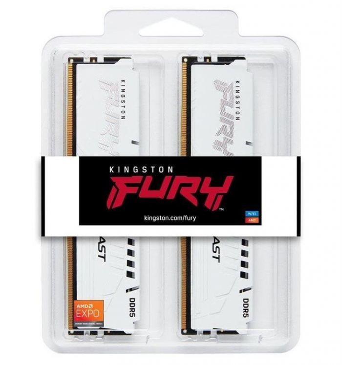 Модуль пам`ятi DDR5 2х16GB/5600 Kingston Fury Beast White (KF556C36BWEK2-32)