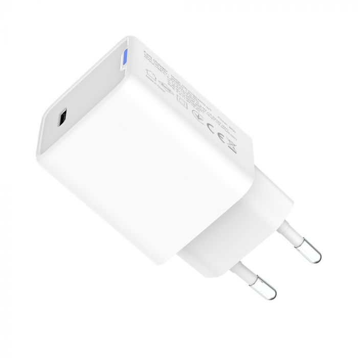 Мережевий зарядний пристрій ColorWay GaN Mini 65W PD Port PPS USB-C White (CW-CHS049PD-WT)