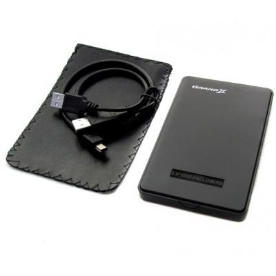 Зовнішня кишеня Grand-X для підключення SATA HDD 2.5", USB 2.0, пластик (HDE22)