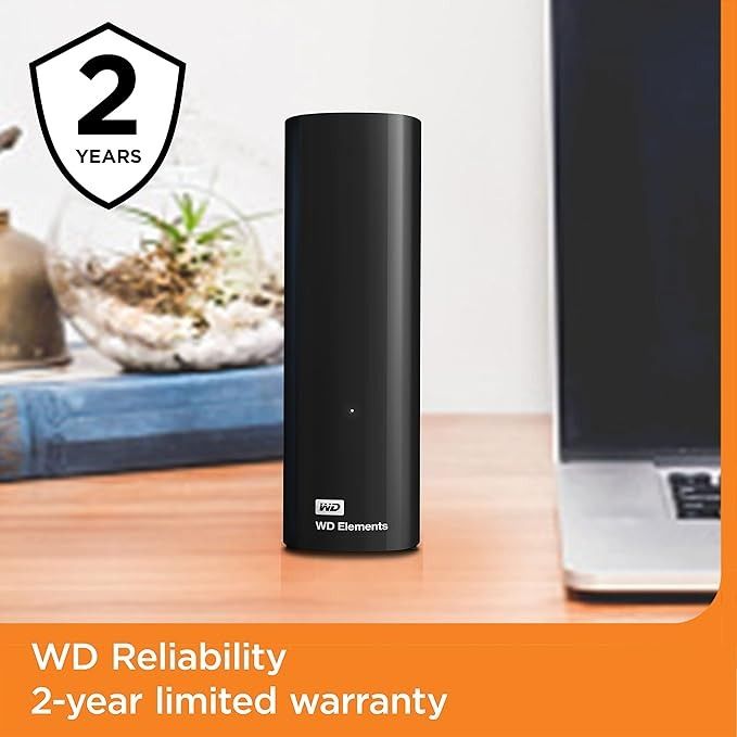 Зовнішній жорсткий диск 3.5" USB 10.0TB WD Elements Desktop Black (WDBWLG0100HBK-EESN)