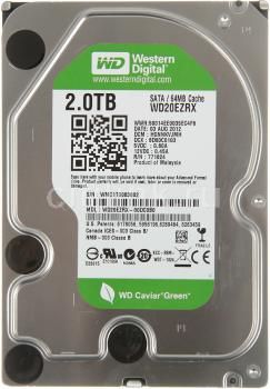 Накопичувач HDD SATA 2.0TB WD Green 5400rpm 64МB (WD20EZRX) гар. 12 мiс.