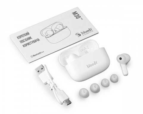 Bluetooth-гарнітура Bloody M30 White