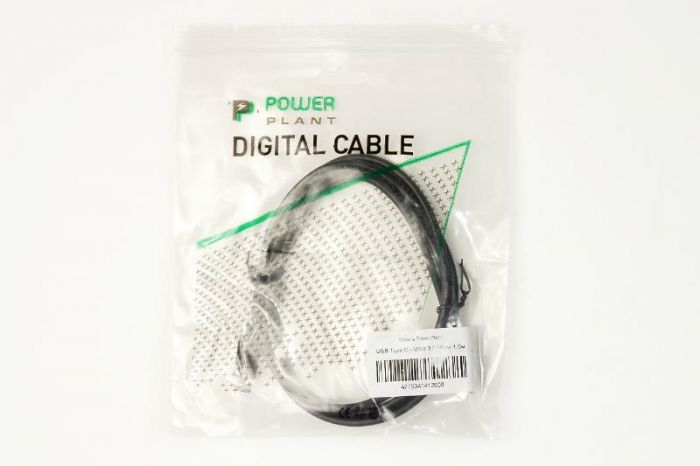Кабель PowerPlant (KD00AS1280) MicroUSB3.0(BM)-USB3.0 Type-C(M), 1.5м, Black