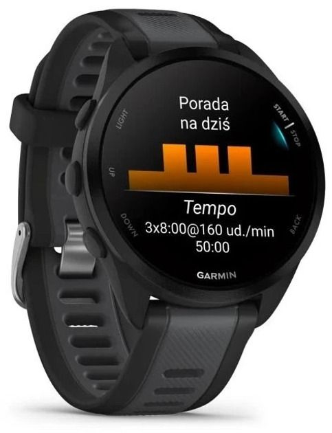 Смарт-годинник Garmin Forerunner 165 Black/Slate Gray (010-02863-A0)