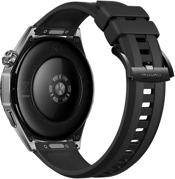 Смарт-годинник Huawei Watch GT 6 46mm Black with Black Fluoroelastomer Strap (55020FTX)