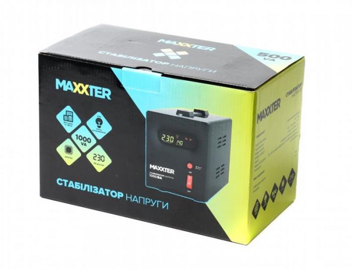 Стабілізатор Maxxter MX-AVR-S1000-01 1000VA