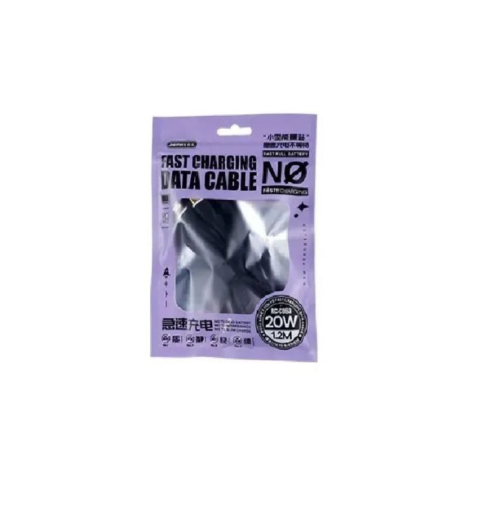 Кабель Remax RC-C063 Bosu USB Type-C - Lightning (M/M), 20W, 1.2 м, Black (6954851207016)