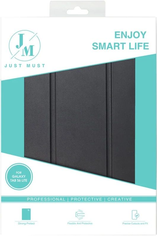 Чохол-книжка Just Must Skin Shock для Samsung Galaxy Tab S6 Lite 10.4 SM-P610/SM-P613/SM-P615/SM-P619 Black (6977248561133)