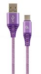Кабель Cablexpert USB - USB Type-C V 2.0 (M/M), 2 м, Purple/White (CC-USB2B-AMCM-2M-PW)
