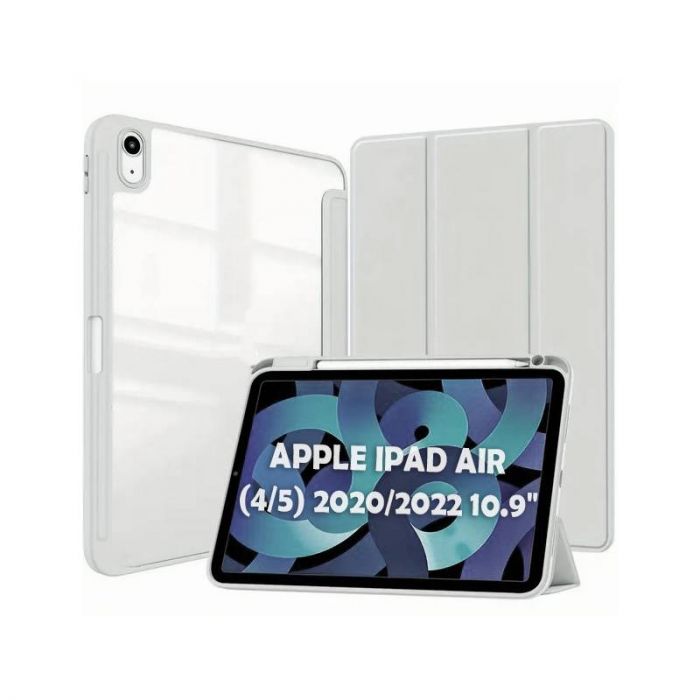 Чохол-книжка BeCover Soft Edge TPU з кріпленням Apple Pencil для Apple iPad Air (4/5) 2020/2022 10.9" Gray (711699)