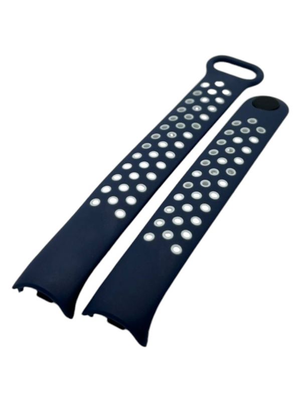 Ремінець BeCover Vents Style для Xiaomi Mi Smart Band 9 Blue White (711987)