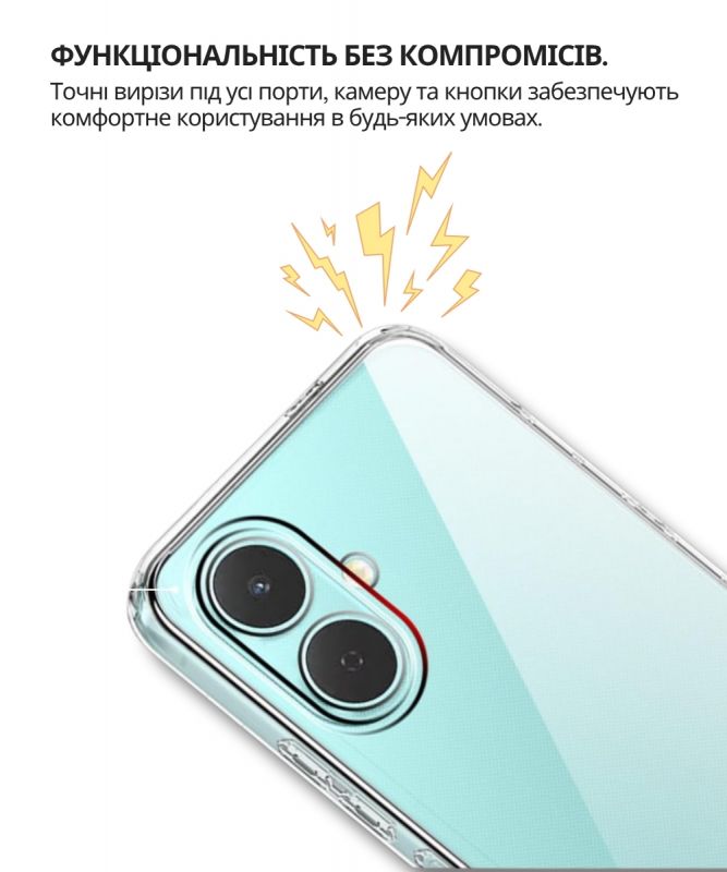 Чохол-накладка BeCover для Tecno Spark Go 2 (KM4) Transparancy (714682)