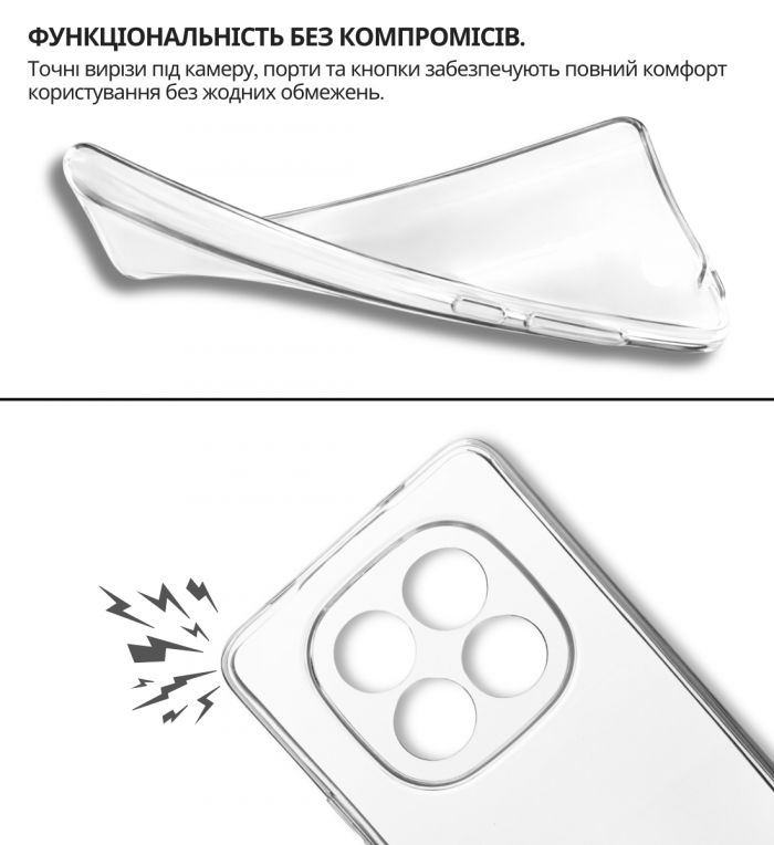 Чохол-накладка BeCover для Xiaomi Redmi Note 15 Pro 5G Transparancy (714975)