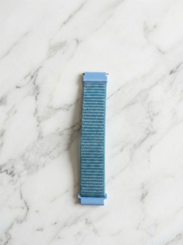 Ремінець BeCover Nylon Style для Amazfit Stratos (22mm) 1/2/2S/3/GTR 2/GTR 47mm/GTR Lite 47mm/Nexo/Pace/GTR 3 Pro/GTR 4 Aqua Blue (715005)