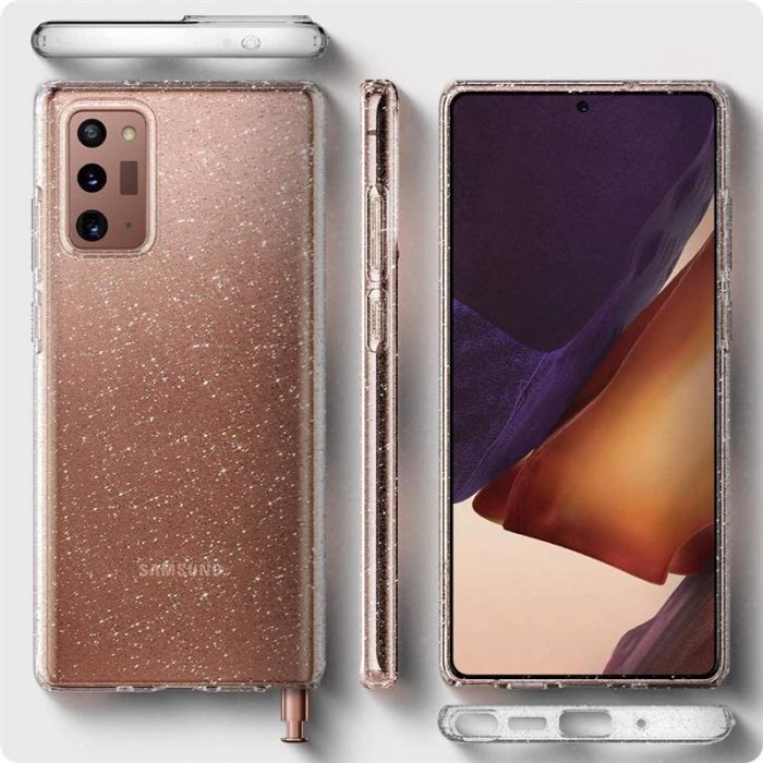 Чохол-накладка Spigen Liquid Crystal Glitter для Samsung Galaxy Note20 SM-N980 Crystal Quartz (ACS01416)