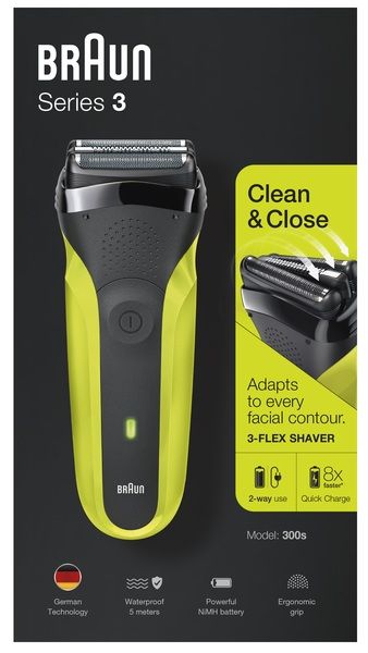 Електробритва Braun Series 3 300s Black/Green