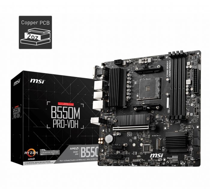 Материнська плата MSI B550M PRO-VDH Socket AM4