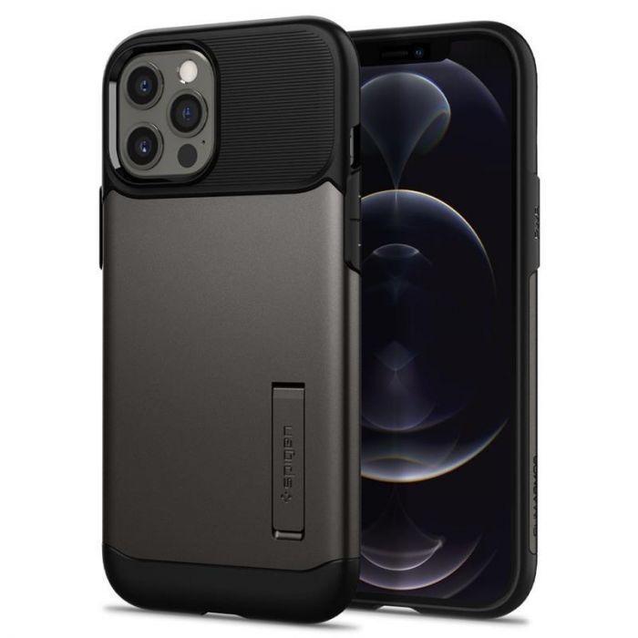 Чохол-накладка Spigen Slim Armor для Apple iPhone 12 Pro Max Gunmetal (ACS01480)