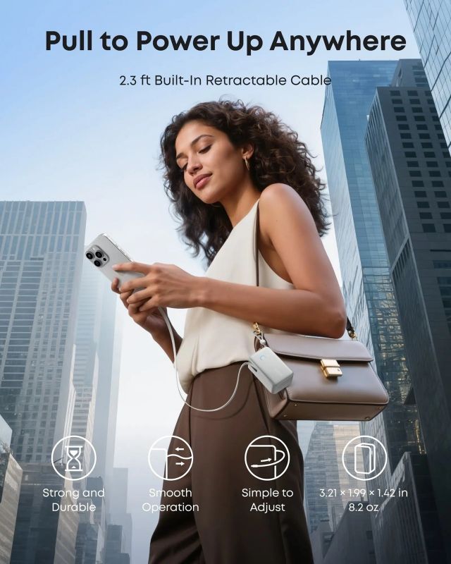 Універсальна мобільна батарея Anker Nano 10000mAh 45W White (A1638H21)