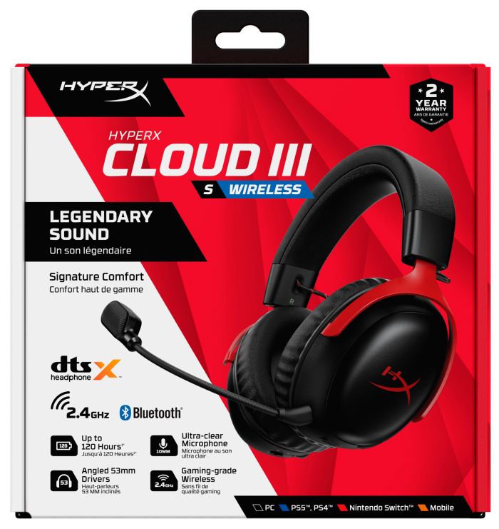 Гарнiтура HyperX Cloud III S Black/Red (A59Z0AA)
