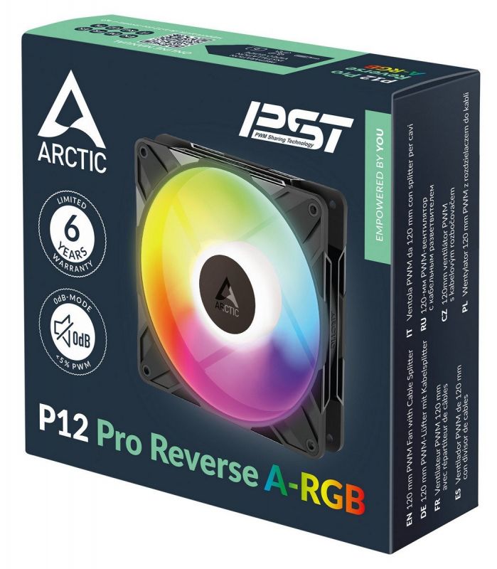 Вентилятор Arctic P12 Pro Reverse A-RGB Black (ACFAN00322A)