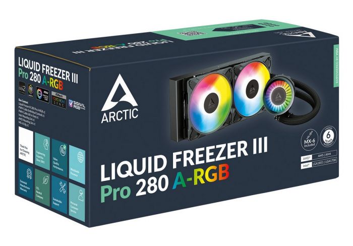 Система водяного охолодження Arctic Liquid Freezer III Pro 280 A-RGB Black (ACFRE00183A)