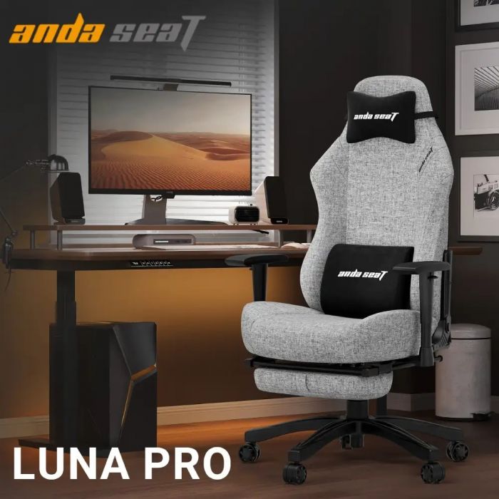 Крісло для геймерів Anda Seat Luna Pro Size L Gray Fabric (AD18T-44-G-F)