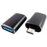 Адаптер Dengos OTG USB-microUSB Black (ADP-017)