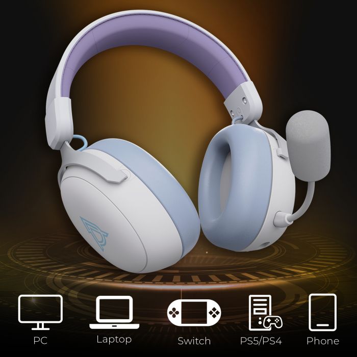 Bluetooth-гарнітура Ajazz AHM08 MAX 3-Mode White (AHM08-MAX-PWB)