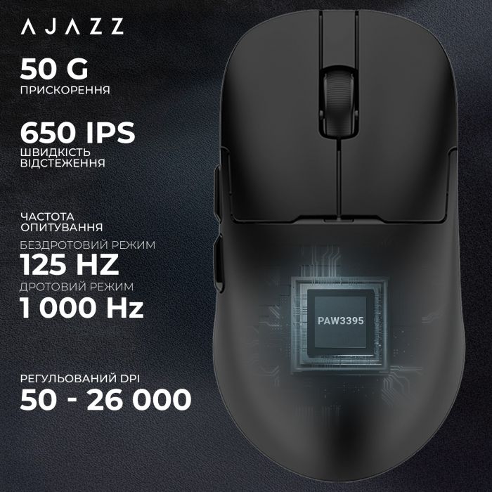 Миша бездротова Ajazz AJ159Pro White (AJ159-PRO-W)