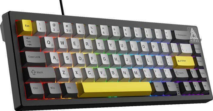 Клавіатура Ajazz AK650 Moon Yellow Switch Black USB-C (AK650-MY-GWY)