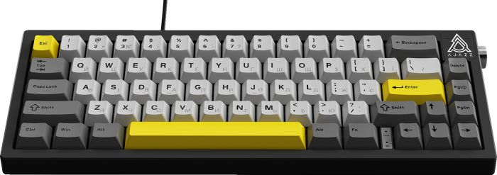 Клавіатура Ajazz AK650 Moon Yellow Switch Black USB-C (AK650-MY-GWY)