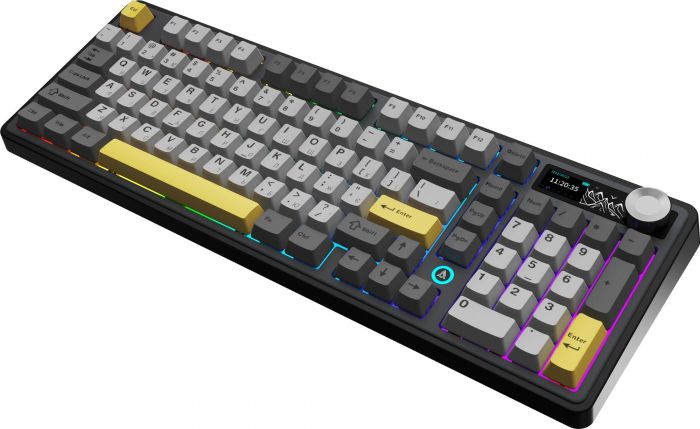 Клавіатура бездротова Ajazz AK980 V2 Maillard Switch Black (AK980-V2-M-BGY)