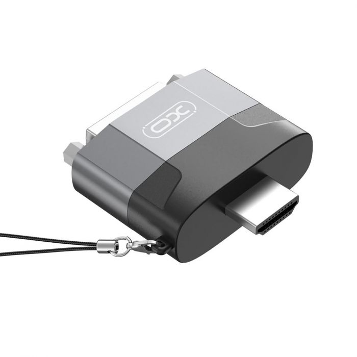 Адаптер XO HDMI-DVI (M/F) Black/Grey (GB013-HDMIDVI.tranish)