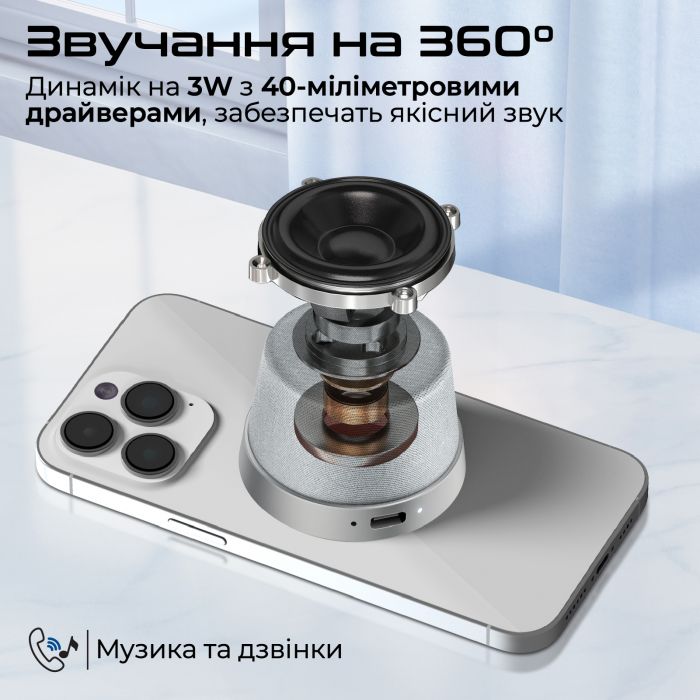 Акустична система Promate Punch 3W Silver