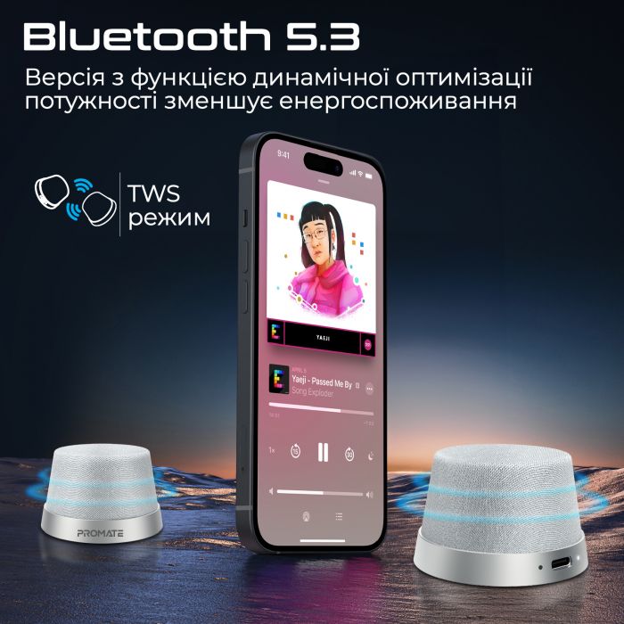 Акустична система Promate Punch 3W Silver