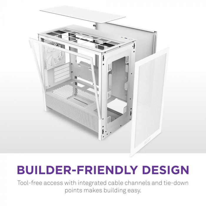 Корпус NZXT H3 Flow White без БЖ (CC-H31FW-01)