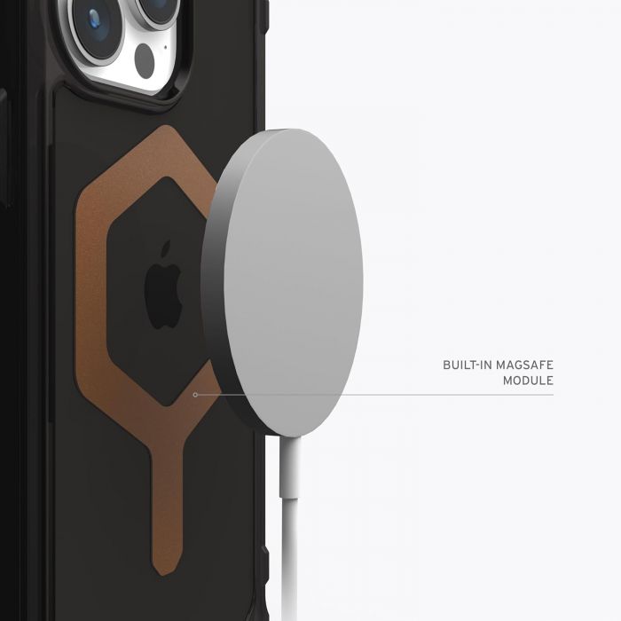 Чохол-накладка Urban Armor Gear для Apple iPhone 15 Pro Max Plyo Magsafe Black/Bronze (114305114085)