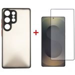 Чохол-накладка Dengos Matt для Samsung Galaxy S25 Ultra SM-S938 Black (DG-KM-144) + захисне скло